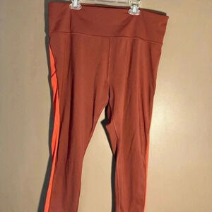 Athleta rust  burnt orange mesh 7/8 leggings